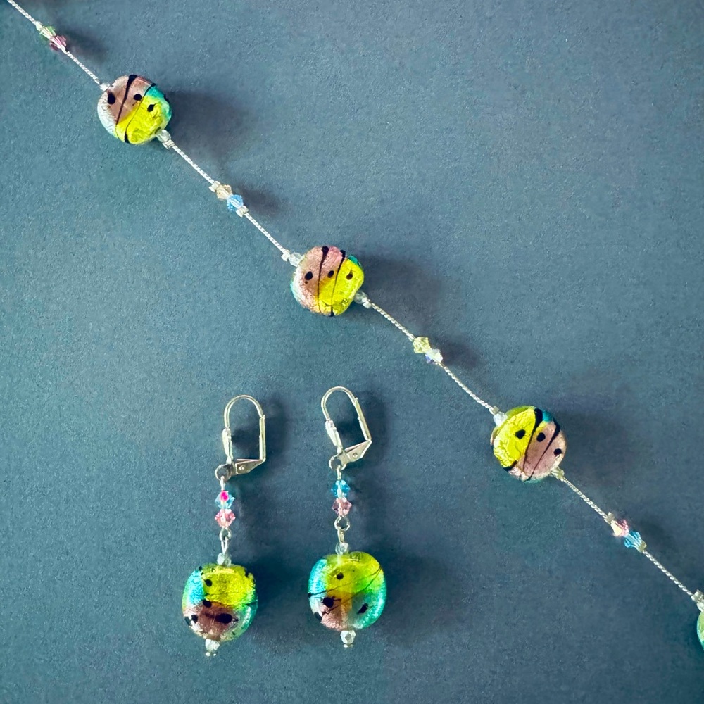 Alexis K Beaded Necklace and Earring Set
